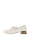 Zanni & Co. Laocai Faux Leather Heeled Loafers, White