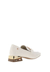 Zanni & Co. Laocai Faux Leather Heeled Loafers, White