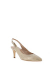 Zany Shimmer Sling Back Court Shoes, Beige