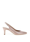 Zany Shimmer Sling Back Court Shoes, Blush