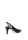 Zany Shimmer Sling Back Court Shoes, Marino