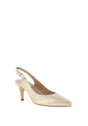 Zany Shimmer Sling Back Court Shoes, Gold