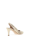 Zany Shimmer Sling Back Court Shoes, Gold