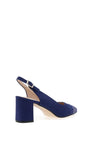 Zany Shimmer Croc Effect Heeled Shoe, Royal Deep Blue