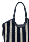 Zen Collection Woven Stripe Shopper Bag, Navy