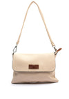 Zen Collection Pebbled Mini Crossbody Bag, Beige