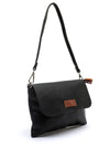 Zen Collection Pebbled Mini Crossbody Bag, Black