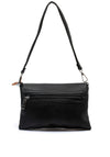 Zen Collection Pebbled Mini Crossbody Bag, Black