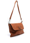 Zen Collection Pebbled Mini Crossbody Bag, Warm Brown