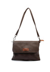Zen Collection Pebbled Mini Crossbody Bag, Dark Brown