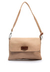 Zen Collection Pebbled Mini Crossbody Bag, Nude