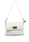Zen Collection Pebbled Mini Crossbody Bag, White