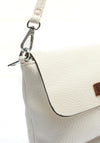 Zen Collection Pebbled Mini Crossbody Bag, White