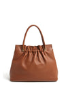 Zen Collection Gathered Medium Grab Bag, Brown