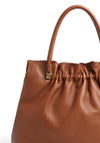 Zen Collection Gathered Medium Grab Bag, Brown