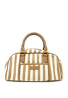 Zen Collection Nautical Stripe Dome Grab Bag, Beige