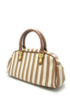 Zen Collection Nautical Stripe Dome Grab Bag, Beige