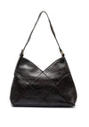 Zen Collection V-Cut Faux Leather Shoulder Bag, Mocha Brown