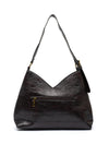 Zen Collection V-Cut Faux Leather Shoulder Bag, Mocha Brown