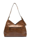 Zen Collection V-Cut Faux Leather Shoulder Bag, Tan