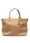 Zen Collection Woven Texture Tote Bag, Beige