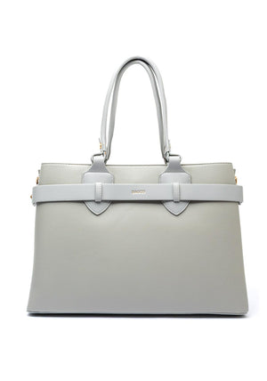 Zen Collection Strap Detail Large Shopper Bag, Grey