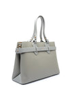 Zen Collection Strap Detail Large Shopper Bag, Grey