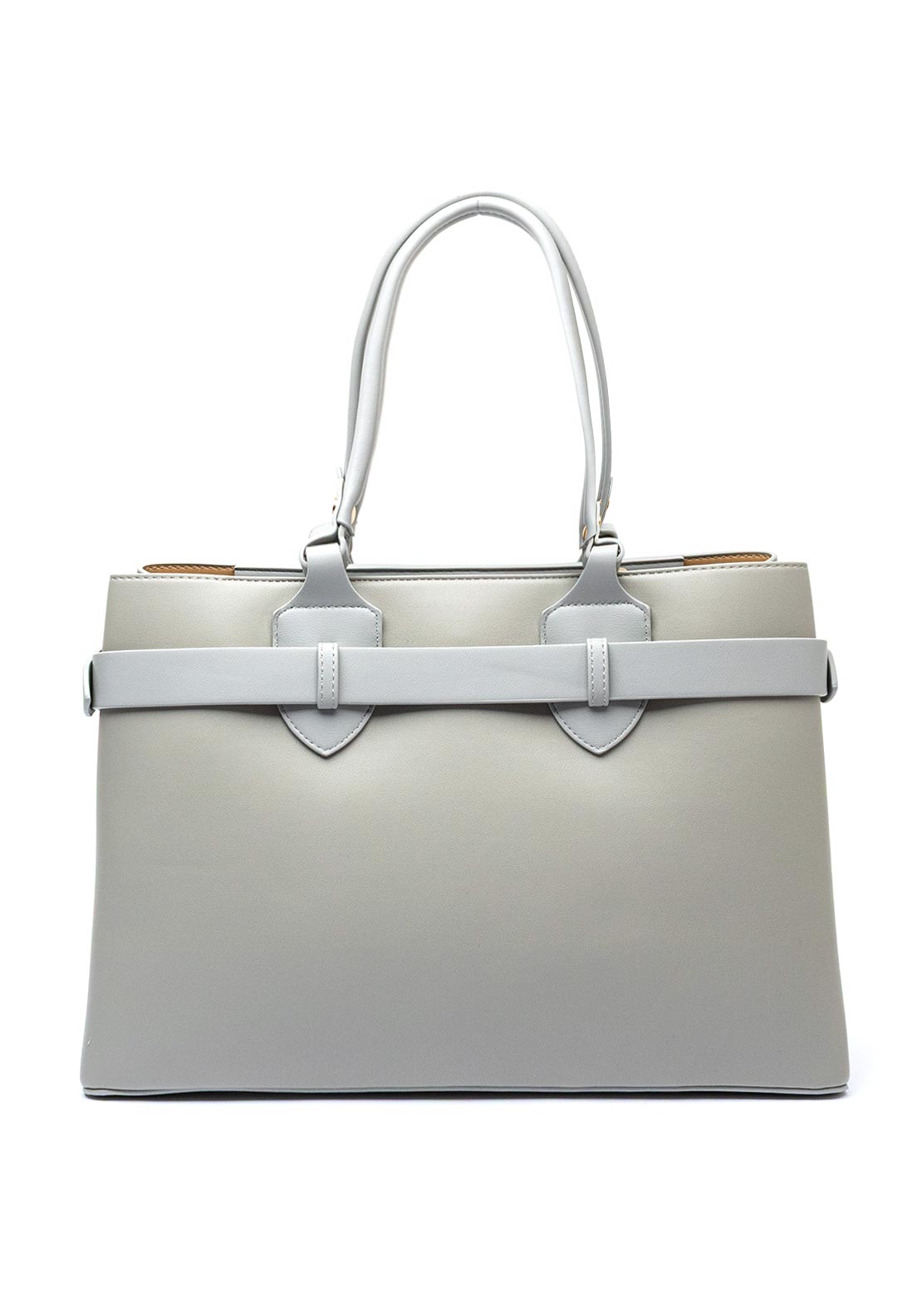 Zen Collection Strap Detail Large Shopper Bag, Grey