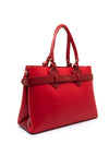 Zen Collection Strap Detail Large Shopper Bag, Red