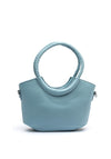 Zen Collection Trapeze Braided Double Handle Grab Bag, Blue
