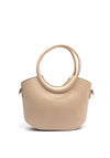 Zen Collection Trapeze Braided Double Handle Grab Bag, Taupe