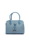 Zen Collection Woven Textured Dome Shaped Grab Bag, Blue