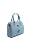 Zen Collection Woven Textured Dome Shaped Grab Bag, Blue