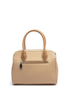 Zen Collection Woven Textured Dome Shaped Grab Bag, Warm Beige