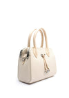 Zen Collection Woven Textured Dome Shaped Grab Bag, Off White