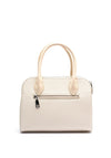 Zen Collection Woven Textured Dome Shaped Grab Bag, Off White