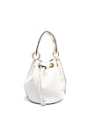 Zen Collection Drawstring Bucket Crossbody Bag, White