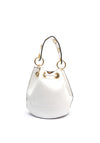 Zen Collection Drawstring Bucket Crossbody Bag, White