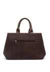 Zen Collection Fringed Detail Grab Bag, Mocha Brown