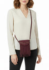 Zen Collection Western Inspired Fringe Crossbody Bag, Wine