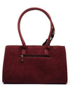 Zen Collection Faux Suede Long Handle Shoulder Bag, Black