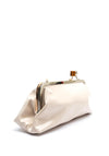 Zen Collection Faux Patent Barrel Clutch Bag, Nude