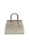 Zen Collection Pearl Detail Snake Framed Grab Bag, Silver