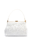 Zen Collection Embroidered Pearl Sequin Grab Clutch Bag, White