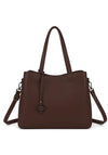 Zen Collection Medium Shoulder Hobo with Crossbody Strap Bag, Brown