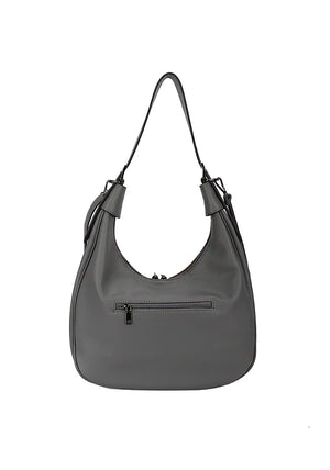 Zen Collection Colour Block Stripe Hobo Shoulder Bag, Grey