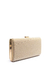 Zen Collection Diamante Pearl Encrusted Clutch Bag, Gold