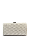 Zen Collection Diamante Pearl Encrusted Clutch Bag, Silver