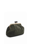 Zen Collection Large Velvet Slouched Clutch, Green