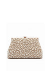 Zen Collection Pearl Detailed Diamante Clutch Bag, Rose Gold